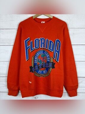 Vintage Florida Gators Sweatshirt Size Medium NCAA Football Orange USA 90s